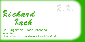 richard kach business card